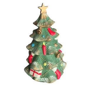 Vintage GHC Japan Musical Christmas Tree Jingle Bells 7 “ Tall Shelf Sitter